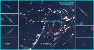 El USS Ronald Reagan navegaba hacia el sur de China