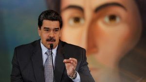 Presidente Nicolás Maduro durante una conferencia de prensa en Caracas, Venezuela