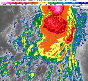 La tormenta tropical Laura se convirtió en un huracán de categoría 1 tras su salida de Cuba.